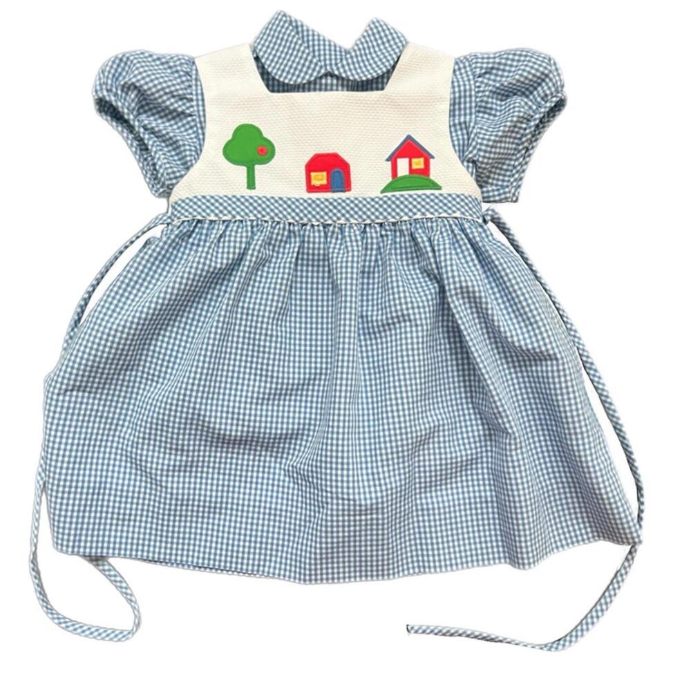 Sylvia Whyte Blue & White Gingham Dress with Blouse - 4T‎